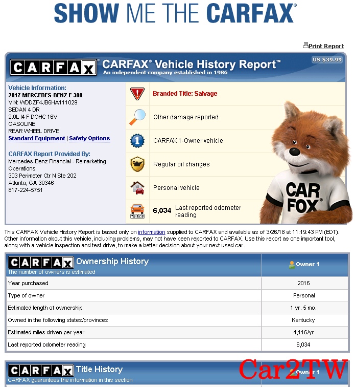 Carfax report - Carfax怎麼看？Carfax教學分享